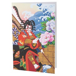 Japońska kartka na życzenia Kabuki Samurai