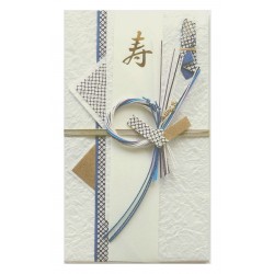 Shugi bukuro japońska koperta ślubna Musubi Shiroi Blue