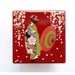 Szkatułka japońska Geisha red 3R-768